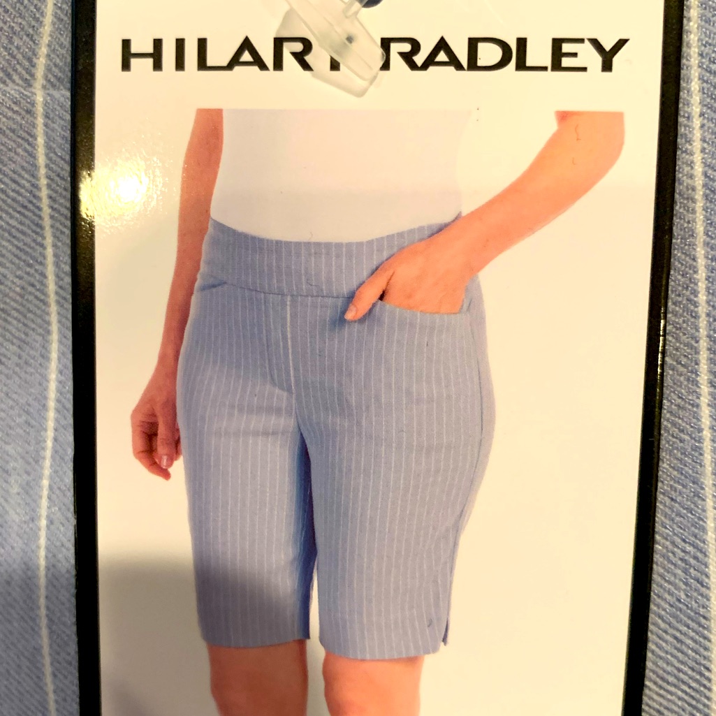 New Hilary Radley Ladies Mid Rise Bermuda Short 9 Inseam Size Large